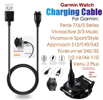 1PCS Smart Watch Charger Cable for Garmin Forerunner 255S 955 945 935 158  55 245 45S Tactix 7 Approach S62 X10 Charging Cords