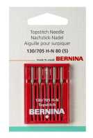 BERNINA เข็มTopstitch สำหรับจักรเย็บบ้าน ขนาดเข็มเบอร์ 80/12 เหมาะกับเย็บเส้นด้ายที่มีขนาดใหญ่