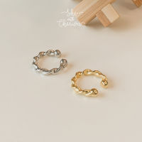 She with Cheewa | silver925 | twist earcuff ต่างหูหนีบเงินแท้ มินิมอล ทรงเกลียวๆ สามารถปรับขนาดตามใบหูได้เลยค่ะ