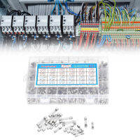 360Pcs Glass Fuse Tube 0.25A‑20A 24 Types 6x30mm 5x20mm Assortment Set Kit for Circuit Protecti