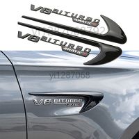 Hot New 2pcs Car Side Fender Wind Vane Air Sticker V8 BITURBO for Mercedes Benz AMG W212 W202 W203 W204 W205 W209 W210 W211 W213 CLA CLS DD6