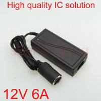 1pcs High quality 12V 6A Car cigarette lighter Power AC Converter / adapter for Air pump /Vacuum cleaner DC 12V 6A Power supply