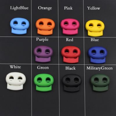 【DT】hot！ 20pcs/pack Mixed Color Cord Lock Toggle Stopper Plastic Size:20mmx23mmx7mm toggle clip  A030