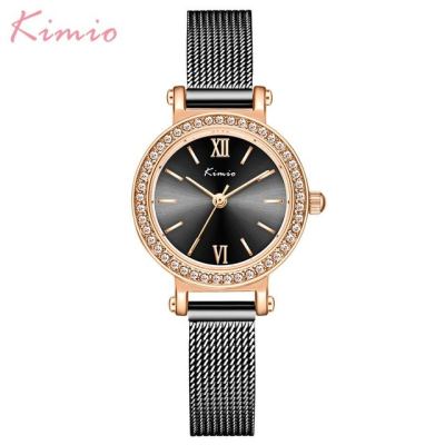 Kimio นาฬิกาผู้หญิงนาฬิกาควอตซ์แบรนด์หรูชั้นนำนาฬิกาสแตนเลสนาฬิกาข้อมือตาข่าย Reloj Mujer นาฬิกาที่สวยงาม