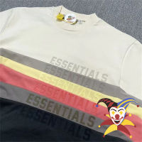 Flocking Logo ESSENTIALS T เสื้อหลวมเสื้อยืดคุณภาพสูง Tee Tops สำหรับผู้ชายและผู้หญิง