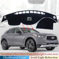 แผ่นป้องกันฝาปิดแผงควบคุมสำหรับ Infiniti QX70 FX45 FX37 FX50 2008 ~ 2019 S51อุปกรณ์เสริมรถยนต์พรมบังแดด