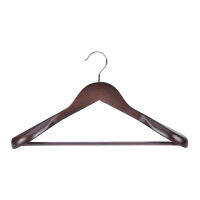 1 pcs Black Walnut Wood Coat Hanger Solid Wood Suit Hangers with Brass Hook Anti-skid Shoulder Seamless Clothes Drying Rack