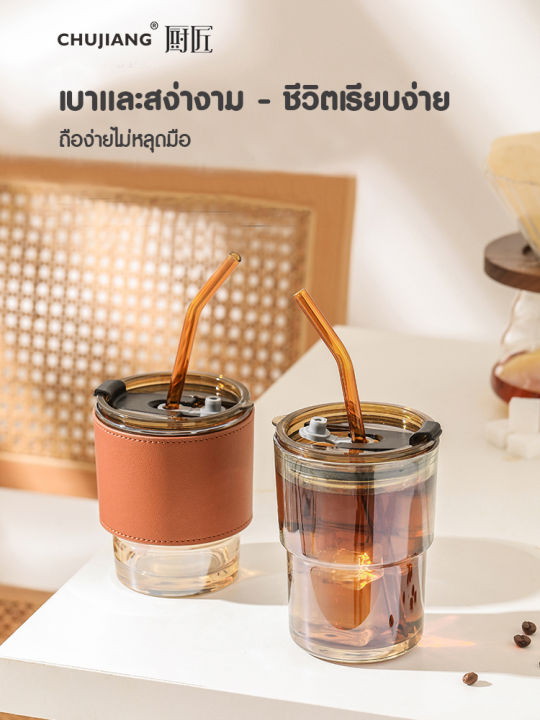 glass-and-bottles-แก้วกาแฟ-แก้วมัค-แก้วกาแฟ-แก้วสไตล์เกาหลี-ถ้วยกาแฟถ้วยที่มีฝาปิดและหลอด-แก้วสวยๆ