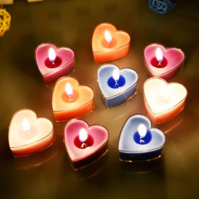 3pcs PVC boxed Valentines Day proposal White Tea Wax Refined heart-shaped scented candle scented candle wholesale