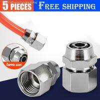 ♨卍✥ Copper alloy pneumatic connector OD 4mm 6mm 8mm 10mm 12mm BSPT Female thread hose adapter 1/8 1/4 3/8 1/2 Pv pipe