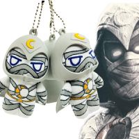 Gantungan Kunci Lembut Ksatria Bulan 9Cm Tas Kunci Ponsel Moonknight Silikon Lucu Liontin Hadiah Dekorasi Mainan untuk Anak anak Teman