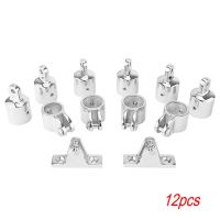 12 PCS 3-Bow Universal Bimini Top 316 Stainless Steel Marine Hardware Set Deck Hinge Jaw Slide Eye End Fitting Boat Accessories Accessories