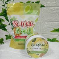 เซตคู่บีอี ไวท์ บอดี้มาร์ก &amp; สครับสัปปะรดมะนาว  Be White Pineapple &amp; Lime Body Mask &amp; Scrub  ขนาดบรรจุ 300 กรัม