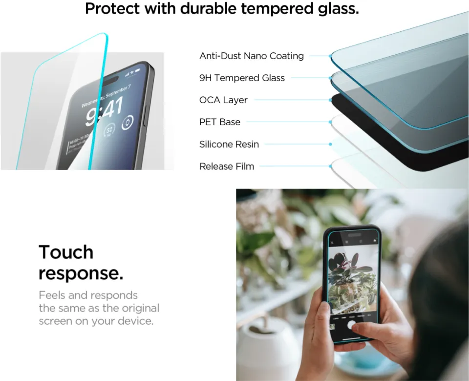 iPhone 15 Series GLAS.tR EZ Fit (Sensor Protection) Screen Protector –  Spigen Inc