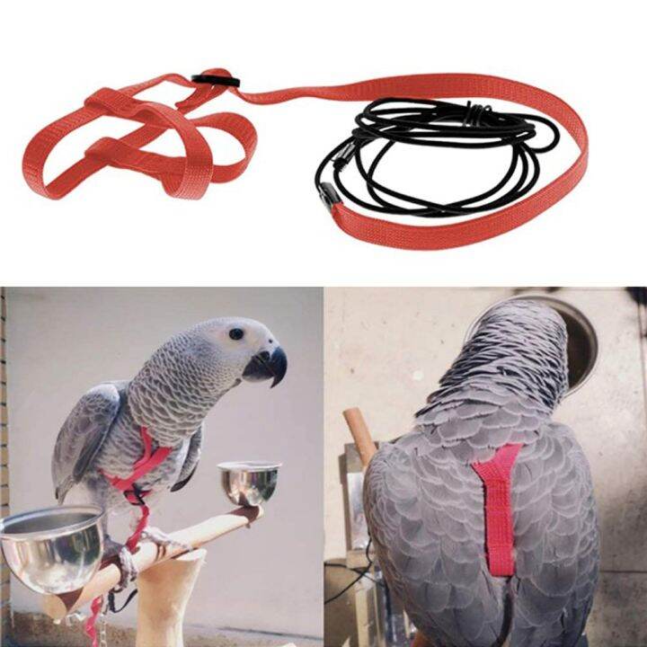 Bird Harness Adjustable Parrot Leash Bird Rope Anti Bite For All Kinds