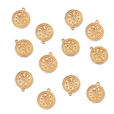 1PC นาฬิกาแฟชั่น Charm 18K ชุบทองทองเหลือง Charm จี้ Zircon หินสำหรับ DIY สร้อยคอทำเครื่องประดับต่างหู