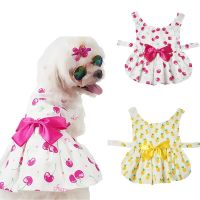 Summer Printed Pet Dog Cotton Dress Cute Princess Skirts Pet Dress For Small Medium Dogs Skirt Dresses