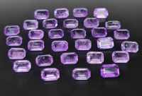 พลอยอเมทิสต์ (Amethyst) "อัญมณีแห่งความรัก ความสงบ" น้ำหนัก 0.50 - 1.50 ct ขนาด 5x3.2x7.1จำนวน 30 เม็ด ราคาเม็ดละ 69 บาท mm. พลอยแท้ 100% เนื้อดี ราคาถูก