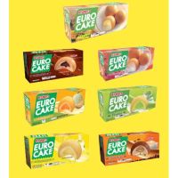 ❤มีจำนวนจำกัด❤ (Pandan leaf) Euro Cake Cake Puff Stuffed Cream Size 17 grams Packing 12 envelopes ยูโร่เค้ก พัฟเค้กสอดไส้ครีม ขนาด 17 กรัม บรรจุ 12 ซองJR6.3785⚡มีจำนวนจำกัด⚡