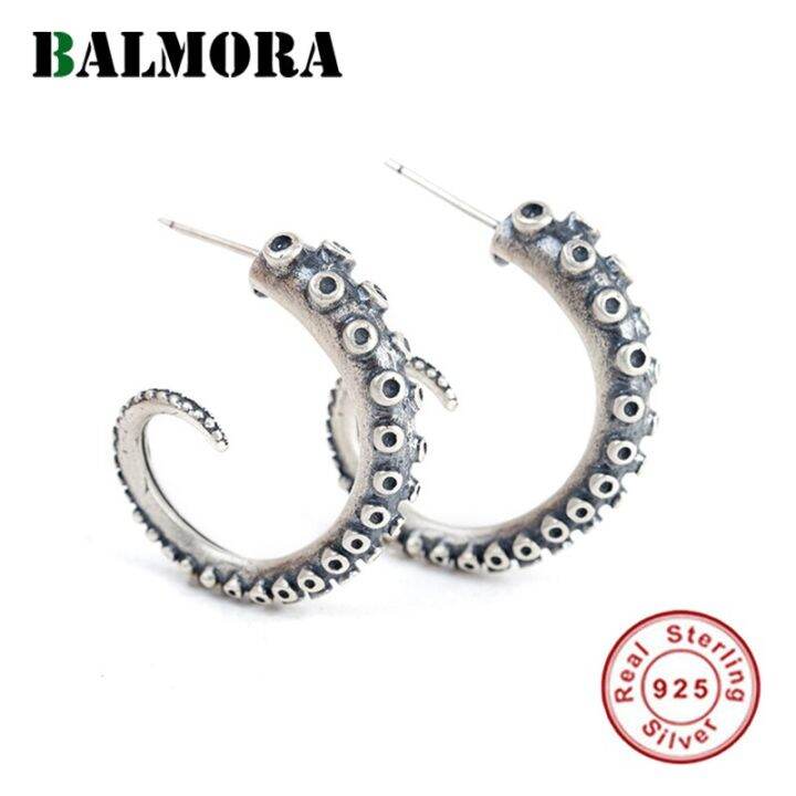 balmora-100-925-sterling-silver-gothic-style-octopus-tentacle-earring-for-women-girl-retro-ear-loop-dangler-ear-stud-jewelryth