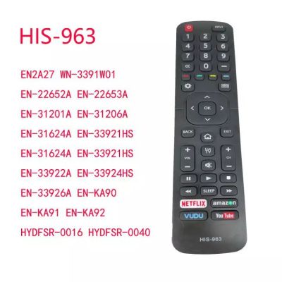 การเปลี่ยนใหม่ของเขา-963เข้ากันได้กับการเปลี่ยนทีวี99 ของ Hisense ส่วนใหญ่ EN2A27 WN-3391W01 EN-22