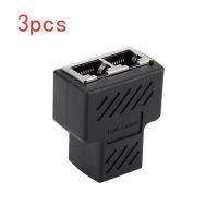 3/5ชิ้นใหม่1ถึง2 LAN Ethernet เครือข่าย RJ45 Splitter Extender สายอะแดปเตอร์เชื่อมต่อปลั๊กตัวแปลง