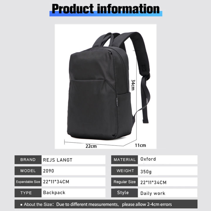 rejs-langt-mini-backpack-men-daily-work-business-commute-backpack-black-fit-9-7-inch-casual-waterproof-travel-mochila