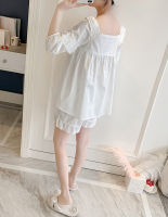 Women Lolita Square Collar Pajama +Shorts