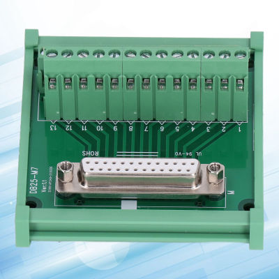 DB25กับตัวแปลงขั้วต่อสัญญาณบอร์ด PCB แบบตรง25ขา0.2Nm แรงบิดกับกล่องสำหรับ14-26AWG ลวด