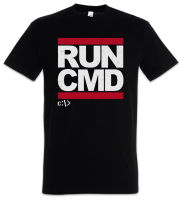 Run Cmd T-Shirt Dmc Hacker Inform Atik Computer Mr. Science Ausfuren Nerd Robot Men 2019 for Tall and Big Offensive T Shirts XS-4XL-5XL-6XL