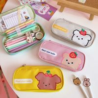 Sharkbang New Arrival Kawaii Canvas Large Capacity Pencil Case Cute Pencil Bag Pouch Kids Birthday Gift School Stationery