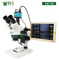 BST-X6II Video Stereo Trinocular 3D Digital Microscope Camera Trinocular Metallurgical Microscope For Motherboard CPU PCB Repair