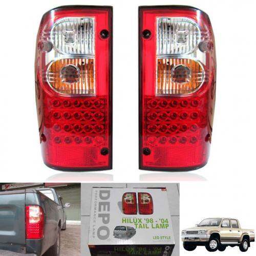 ชุดไฟท้าย-led-toyota-hilux-tiger-1998-2004-พร้อมชุดสายไฟติดตั้ง