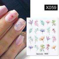 Harunouta Stiker Decal Transfer Air Motif Bunga / Daun / Pohon Untuk Dekorasi Nail Art / Manicure 5211059℗