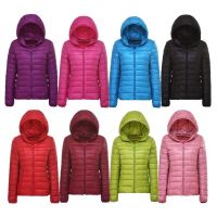 ZZOOI Spring Autumn Women Ultralight Thin Down Jacket White Duck Down Hooded Jackets Warm Winter Coat Parka Female Portable Outwear