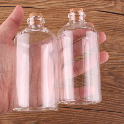 New 110ml Size 47*100*12.5mm Transparent Glass Bottles with Cork Stopper Empty Spice Bottles Jars Gift Crafts Vials