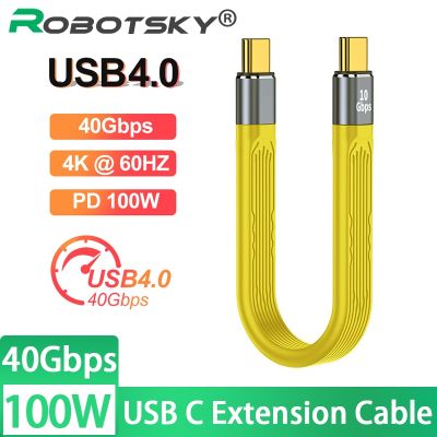 USB 4.0 Gen3 Data Cable PD 100W 5A 40Gbps Fast Charging USB C to Type C Cable Thunderbolt 3 4K 60Hz Cable USB Type C Data Cable