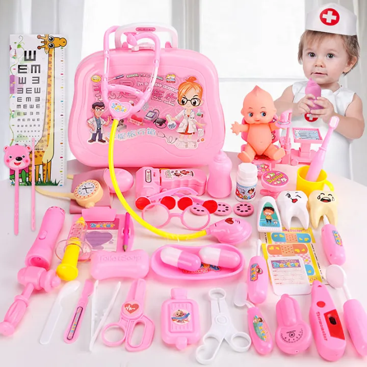 Kids Pretend Play Toy Doctor Toys For Kids Baby Doll Medical Suitcase Role Play Toys Set