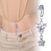 Piercing-Free Fake Navel Buckle Simple And Classic Various Nail Clips Navel Pendants Of Styles Diamond-Studded H0Y0