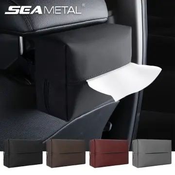 Car Tissue Holder Hanging Paper Towel Clip PU Leather Backseat Tissue –  SEAMETAL