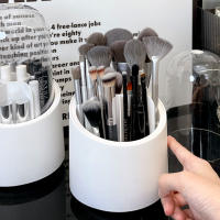 1Pc หมุนแปรงแต่งหน้าที่วางแก้วพร้อมฝาปิด Dust-Proof Powder Brush Holder Makeup Organizer Bathroom Eyebrow Eye Shadow Brush