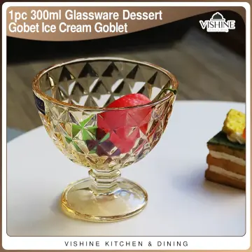 1pc Glass Cup, Creative Irregular Goblet For Kitchen