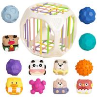 Shape Sorter Toy Sensory Blocks Toys With Elastic Bands Montessori Motor Skills Toy Rainbow Montessori Toy Toddler Learning Toys Activity Sensory Cube Bin For Boy gorgeous