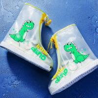 1 Pair Children Shoes Covers Animal Print Rain Shoes Covers Non-slip Rain Overshoes Portable Kid Waterproof Overshoes for Hiking Rain Boots