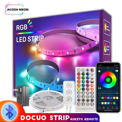 65.6FT duoCo Strip APP led strip light 60Leds/M smart ambient light led tape Red Green Blue Lamp Night Light Gifts For Kids LED Strip Lighting