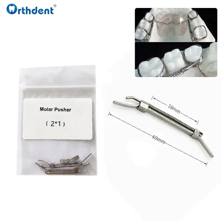 2 Pcs Dental Orthodontics Molar Pusher Distalizing Bracket Buccal Tube ...