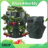 B5ev40er4ly Shop 5 7 10 Gallon PE Strawberry Planter Grow Bags Potato Pot Gardening Pots Flower Veg Tomato Planting Tools Container