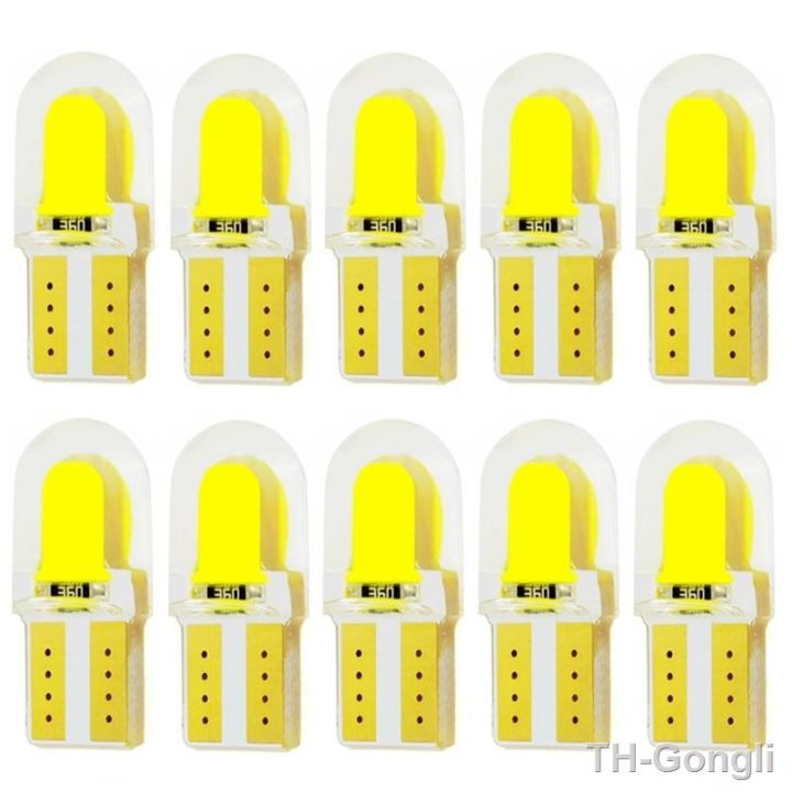 hot-10pcs-t10-w5w-silicone-cob-car-parking-501-wy5w-silica-gel-wedge-interior-lamp-turn-side-bulb