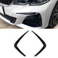 Car Front Bumper Splitter Spoiler Trim Fog Light Canard for BMW 3 Series G20 M Sport 320I 325I 2019-2022 Black