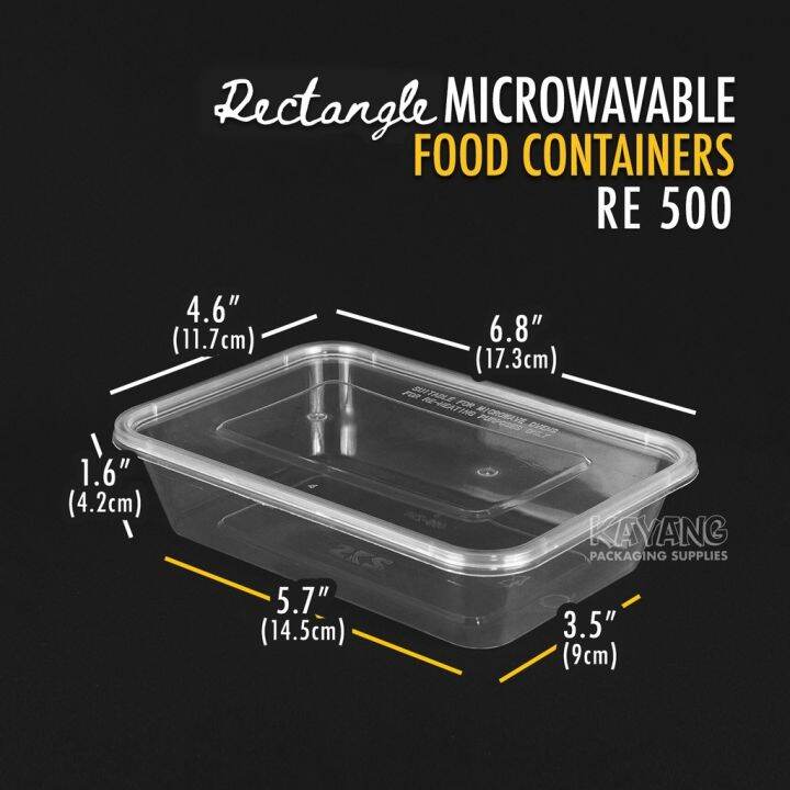 10pcs Re500 Rectangle Microwavable Container Tub 500ml Lazada Ph